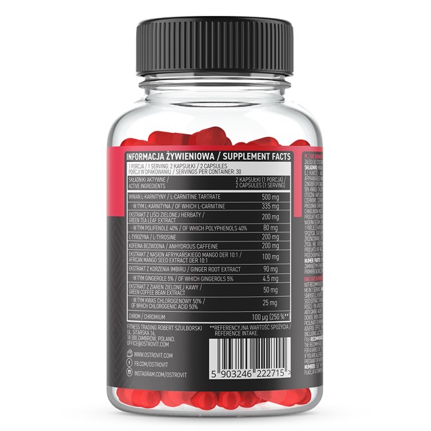 Жиросплавлювач Fat Burner For Woman OstroVit (60 капсул) купити